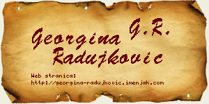 Georgina Radujković vizit kartica
